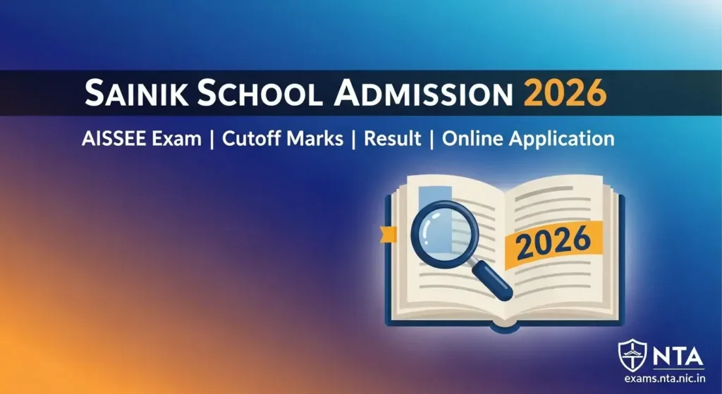Sainik School Admission 2026: Complete Guide to AISSEE Exam, Cutoff Marks, Result & Online Application at exams.nta.nic.in